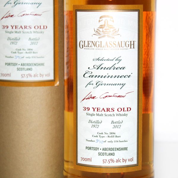 Glenglassaugh 1972 39 Years Old for Germany label