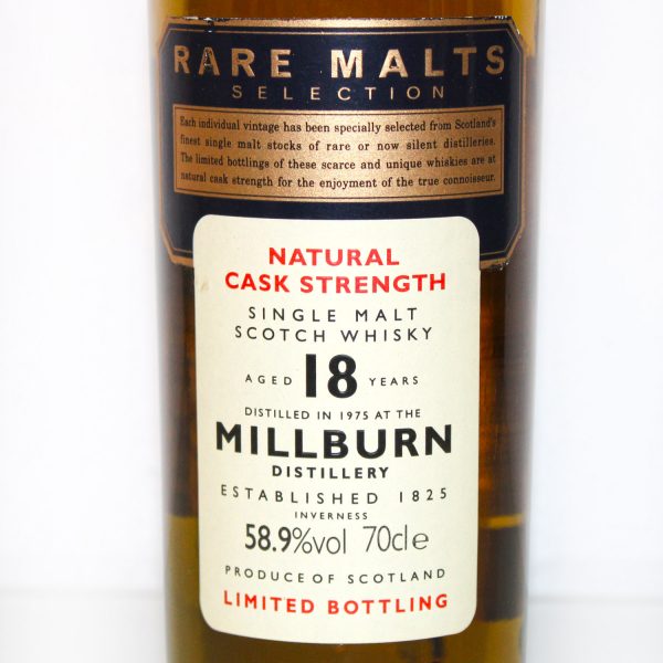 Millburn 1975 18 Years Old Rare Malts Selection label