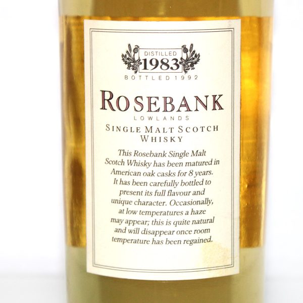 Rosebank 1983 back label