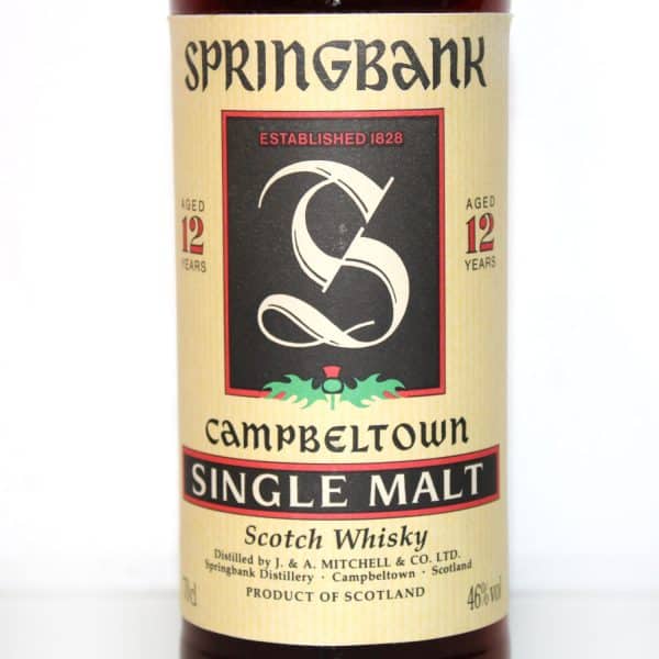 Springbank 12 Years Green Thistle label