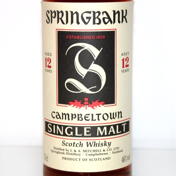 Springbank 12 Years Red Thistle label