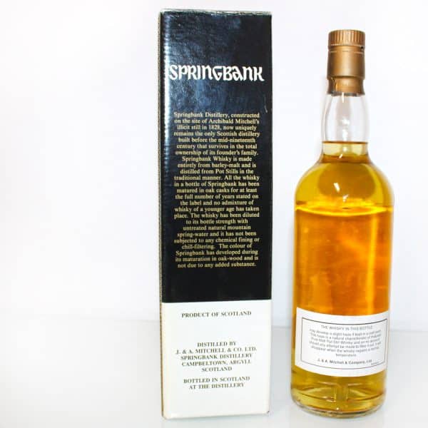 Springbank 12 Years box back