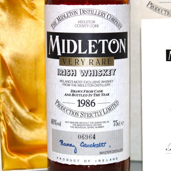 Midleton Very Rare 1986 label