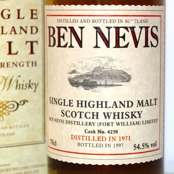 Ben Nevis 1971 26 Years Old label