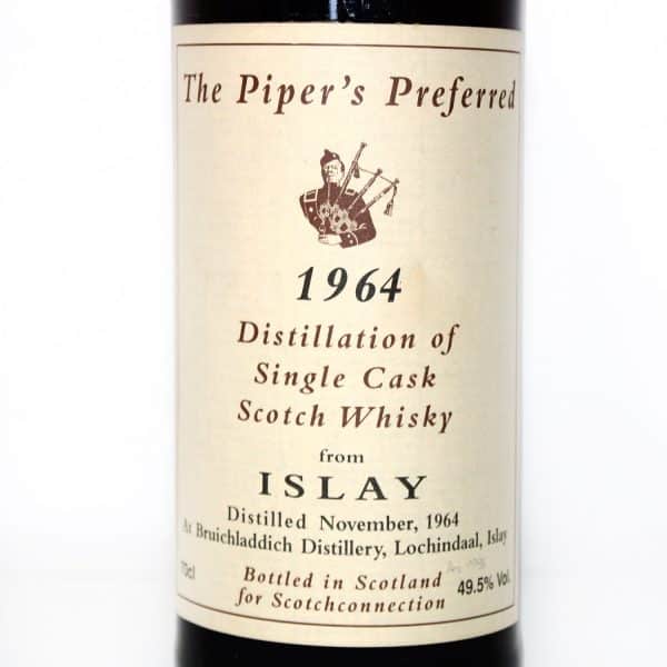 Bruichladdich 1964 The Pipers Preferred label