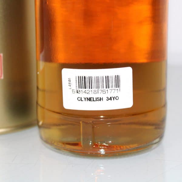 Clynelish 1971 M&H Cask Selection 34 Years Old back label