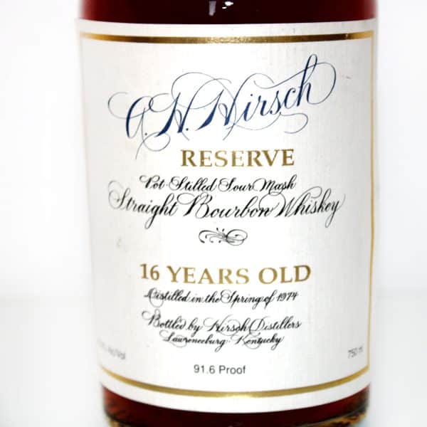 A.H. Hirsch Reserve 1974 Black Wax label