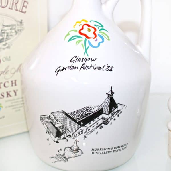 Bowmore 15 Year Old Glasgow Garden Festival 1988 back print