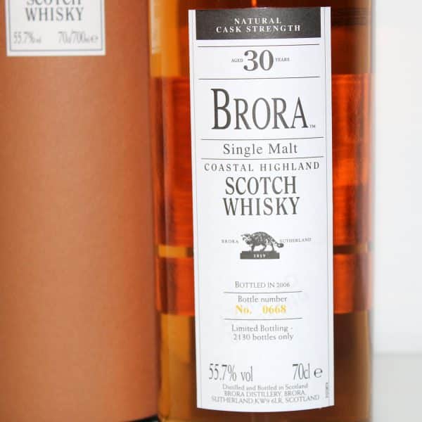 Brora 30 Year Old 2006 label