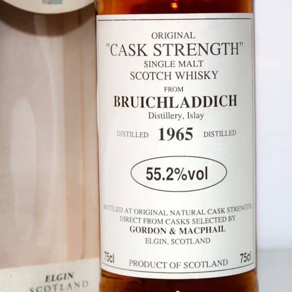 Bruichladdich 1965 Cask Strength Gordon & MacPhail label