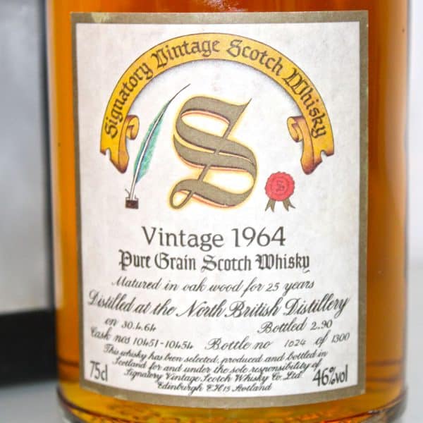 North British 1964 Signatory Vintage 25 Year Old label