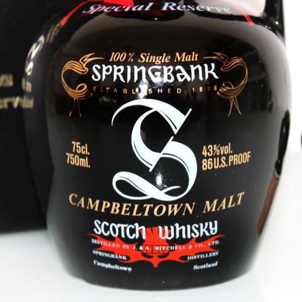 Springbank Special Reserve Ceramic Jug Black label