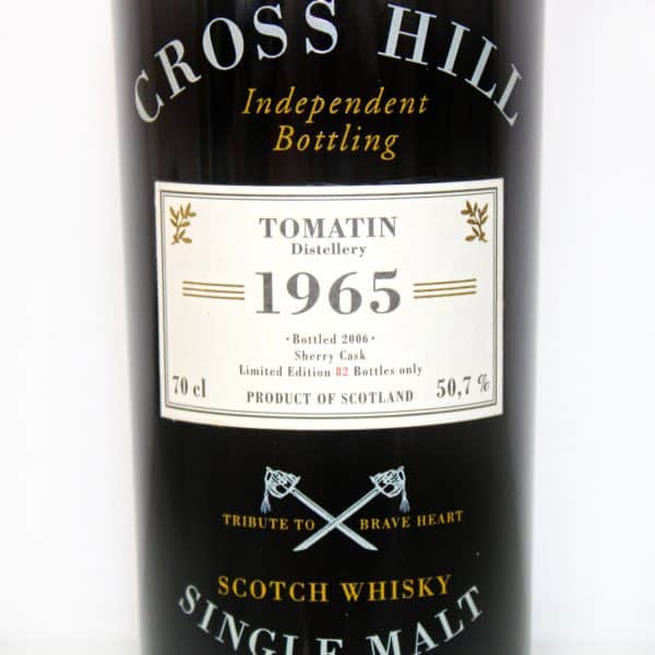Tomatin 1965 Cross Hill label