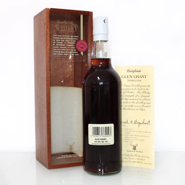Glen Grant 1958 bottled 2008 back