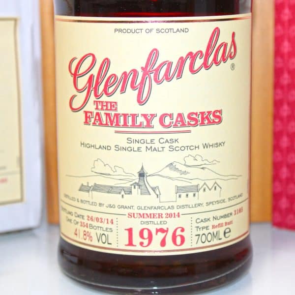 Glenfarclas 1976 Family Casks 3105 label