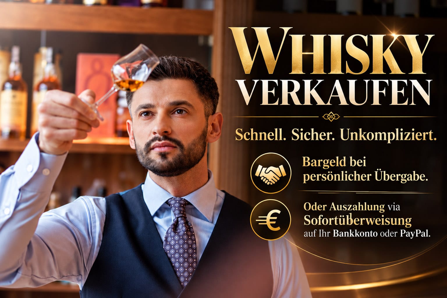 Whisky Verkaufen Verkaufsbanner